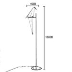 Creative Led Floor Lamp Fashion Art Origami Crane Lamp Acrylic Material Tall Standing Pole Uplight Lamp for Bedroom Reading Restaurant Cafe Living Room Office 183x40cm/72inx15.74in (Origami Crane) - Image 7