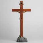 Crucifix Standing - Hand Painted Wooden Cross Table Decor, Standing Jesus Cross Catholic Home Decor Religious Gifts 15 Inch - Image 6