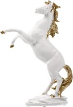 Creative Resin Standing Horse Sculpture Decorative Figurine for Home Office Desktop Smooth Texture Stable Flat Base Premium Resin Material with Fine Details for Living Study Porch - Image 2