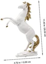 PRETYZOOM Beautiful Standing Horse Sculpture Resin Craft Ornament Home Decor for Anniversary Boys and Girls Toy - Image 5