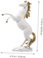 Resin Horse Figurine Standing Ornament with Vivid Details Compact Decorative Sculpture for Home Office Desk Safe Resin Craft Adornment for Living and Restaurant Display - Image 4