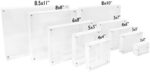 Isaac Jacobs 4” x 6” (4-Pack) Super Thick [23MM Thickness] Clear Acrylic Magnetic Block Picture Frame, Double-Sided, Frameless, Freestanding, Floating Photos, for Desktop & Tabletop Display (4x6) - Image 7