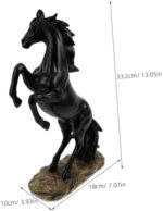 Alipis Realistic Horse Figurine Sculpture Hand-Painted Resin Standing Horse Statue for Desktop Decoration Unique Equestrian Art for Home Office - Image 3