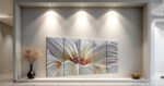 Yihui Arts Hand Crafted 3D Aluminum Floral Wall Art Sculpture - Big Group Panel Metal Decor Artwork - Image 8