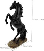 PRETYZOOM Realistic Resin Standing Horse Statue for Home Decor Elegant European Style Symbolizing Success Artistic Tabletop Sculpture for Office and Living Decoration - Image 3