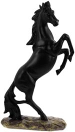 Unomor Resin Standing Horse Statue Elegant Horse Figurines Home Decor Artistic Tabletop Decoration for Living Room and Office for Housewarming and Business Opening - Image 2