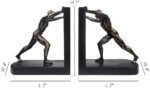 LIFFY Man Decorative Book Ends,Resin Non Skid Bookends for Heavy Books,Bookends for Shelves Decorative,Creative Shelf Decorations to Hold Books for Home,Office Desk,Bookshelf,Study - Image 4