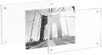 Isaac Jacobs 4” x 6” (4-Pack) Super Thick [23MM Thickness] Clear Acrylic Magnetic Block Picture Frame, Double-Sided, Frameless, Freestanding, Floating Photos, for Desktop & Tabletop Display (4x6) - Image 4