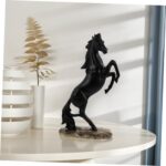 Unomor Resin Standing Horse Statue Elegant Horse Figurines Home Decor Artistic Tabletop Decoration for Living Room and Office for Housewarming and Business Opening - Image 6