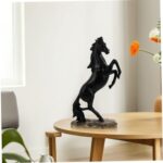 Alipis Realistic Horse Figurine Sculpture Hand-Painted Resin Standing Horse Statue for Desktop Decoration Unique Equestrian Art for Home Office - Image 8