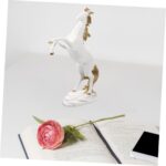 Resin Horse Figurine Standing Ornament with Vivid Details Compact Decorative Sculpture for Home Office Desk Safe Resin Craft Adornment for Living and Restaurant Display - Image 6