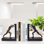 LIFFY Man Decorative Book Ends,Resin Non Skid Bookends for Heavy Books,Bookends for Shelves Decorative,Creative Shelf Decorations to Hold Books for Home,Office Desk,Bookshelf,Study - Image 5