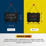 Large Hanging Chalkboard Sign 8x10 | Acrylic | Double Sided for Standard Chalk & Other Side for Liquid Chalk Marker Erasable-for Wedding, Wall Decor, Kitchen Pantry, Menus, (6) - Image 3