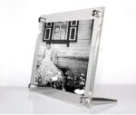 Wexel Art 4x6" Clear UV Grade Acrylic Tabletop Floating Picture Frame Display with Silver Hardware for Art and Photos - Image 2