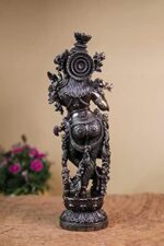 Krishna Statue Standing Bonded Bronze 15Inch Brown Color God of Love Pack of 1 - Image 7