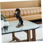 PRETYZOOM Realistic Resin Standing Horse Statue for Home Decor Elegant European Style Symbolizing Success Artistic Tabletop Sculpture for Office and Living Decoration - Image 7