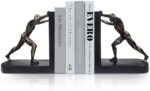 LIFFY Man Decorative Book Ends,Resin Non Skid Bookends for Heavy Books,Bookends for Shelves Decorative,Creative Shelf Decorations to Hold Books for Home,Office Desk,Bookshelf,Study - Image 2