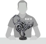 Enesco Edge Sculpture Cat Standing Animal Figurine, 14.96 Inch, White - Image 3