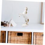 Creative Resin Standing Horse Sculpture Decorative Figurine for Home Office Desktop Smooth Texture Stable Flat Base Premium Resin Material with Fine Details for Living Study Porch - Image 3