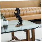 Alipis Realistic Horse Figurine Sculpture Hand-Painted Resin Standing Horse Statue for Desktop Decoration Unique Equestrian Art for Home Office - Image 7