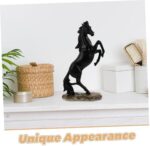 Alipis Realistic Horse Figurine Sculpture Hand-Painted Resin Standing Horse Statue for Desktop Decoration Unique Equestrian Art for Home Office - Image 4