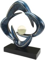 Modern Home Decor Abstract Decorative Sculpture Decorations for Living Room Dining Room Office, Resin Art Statues Coffee Table Bookshelf Decor Accents (Blue) - Image 3