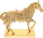 Resin Standing Horse Statue Decorative Sculpture for Home Office Shelf Creative Fine Detail Horse Ornament for Living Study Porch Stylish Animal Figurine - Image 2
