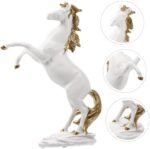 Resin Horse Figurine Standing Ornament with Vivid Details Compact Decorative Sculpture for Home Office Desk Safe Resin Craft Adornment for Living and Restaurant Display - Image 7