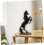 Unomor Resin Standing Horse Statue Elegant Horse Figurines Home Decor Artistic Tabletop Decoration for Living Room and Office for Housewarming and Business Opening - Image 8