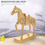 Horse Figurine Resin Artware Compact Desktop Ornament for Office Home Living Decor with Fine Details and Modern Style - Image 3