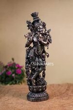 Krishna Statue Standing Bonded Bronze 15Inch Brown Color God of Love Pack of 1 - Image 4