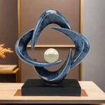 Modern Home Decor Abstract Decorative Sculpture Decorations for Living Room Dining Room Office, Resin Art Statues Coffee Table Bookshelf Decor Accents (Blue) - Image 5