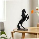PRETYZOOM Realistic Resin Standing Horse Statue for Home Decor Elegant European Style Symbolizing Success Artistic Tabletop Sculpture for Office and Living Decoration - Image 8