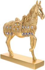 Horse Figurine Resin Artware Compact Desktop Ornament for Office Home Living Decor with Fine Details and Modern Style - Image 2