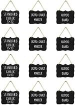 Large Hanging Chalkboard Acrylic Signs 8x10 - Double Sided for Standard Chalk & Other Side for Liquid Chalk Marker Erasable-for Wedding, Wall Decor, Kitchen Pantry, Menus, (12) - Image 2