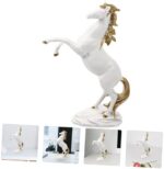 Resin Horse Figurine Standing Ornament with Vivid Details Compact Decorative Sculpture for Home Office Desk Safe Resin Craft Adornment for Living and Restaurant Display - Image 3