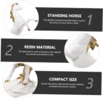 Creative Resin Standing Horse Sculpture Decorative Figurine for Home Office Desktop Smooth Texture Stable Flat Base Premium Resin Material with Fine Details for Living Study Porch - Image 7