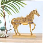 Unomor Resin Horse Figurine Decor for Shelf Unique Standing Horse Ornament for Home and Office Decoration Creative Present and Smooth Surface Design - Image 4