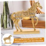 Gold Plated Resin Horse Ornament Decorative Sculpture for Home Office Desk Unique Artistic Horse Figurine with Fine Details Stable Base for Living and Study Decor - Image 6