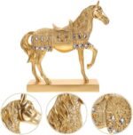 Resin Standing Horse Statue Decorative Sculpture for Home Office Shelf Creative Fine Detail Horse Ornament for Living Study Porch Stylish Animal Figurine - Image 3