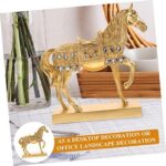 Gold Plated Standing Horse Figurine Decorative Resin Horse Ornament for Home and Office Decor Artistic Craft Diamonds - Image 7