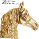 Gold Plated Resin Horse Ornament Decorative Sculpture for Home Office Desk Unique Artistic Horse Figurine with Fine Details Stable Base for Living and Study Decor - Image 8
