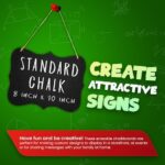 Large Hanging Chalkboard Acrylic Signs 8x10 - Double Sided for Standard Chalk & Other Side for Liquid Chalk Marker Erasable-for Wedding, Wall Decor, Kitchen Pantry, Menus, (12) - Image 6