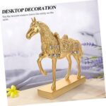 Unomor Resin Horse Figurine Decor for Shelf Unique Standing Horse Ornament for Home and Office Decoration Creative Present and Smooth Surface Design - Image 3