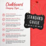 Large Hanging Chalkboard Acrylic Signs 8x10 - Double Sided for Standard Chalk & Other Side for Liquid Chalk Marker Erasable-for Wedding, Wall Decor, Kitchen Pantry, Menus, (12) - Image 5