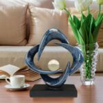 Modern Home Decor Abstract Decorative Sculpture Decorations for Living Room Dining Room Office, Resin Art Statues Coffee Table Bookshelf Decor Accents (Blue) - Image 7