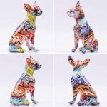 Colored Graffiti Bulldog Sculpture, Graffiti Art Standing British Bulldog French Bulldog Statue Decoration, Color Dog Fashion Resin Technology Decoration Dog (A) - Image 5