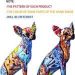 Colored Graffiti Bulldog Sculpture, Graffiti Art Standing British Bulldog French Bulldog Statue Decoration, Color Dog Fashion Resin Technology Decoration Dog (A) - Image 7