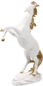 Resin Horse Figurine Standing Ornament with Vivid Details Compact Decorative Sculpture for Home Office Desk Safe Resin Craft Adornment for Living and Restaurant Display