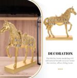 Resin Standing Horse Statue Decorative Sculpture for Home Office Shelf Creative Fine Detail Horse Ornament for Living Study Porch Stylish Animal Figurine - Image 7